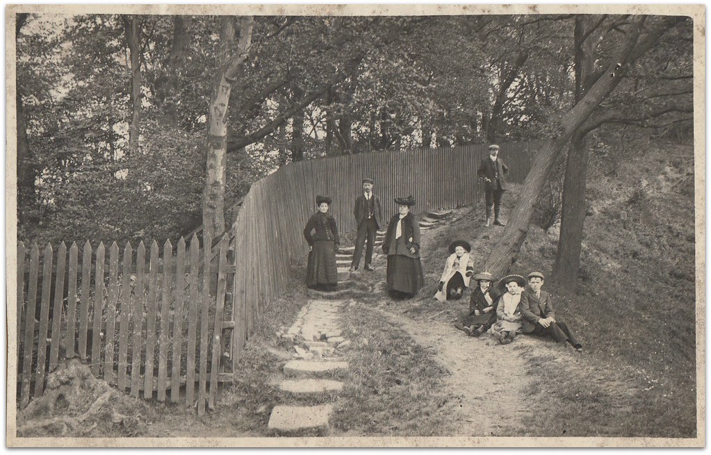 The Forty Steps, WaltonleDale. B&W Postcard RPPPC c.190… Flickr