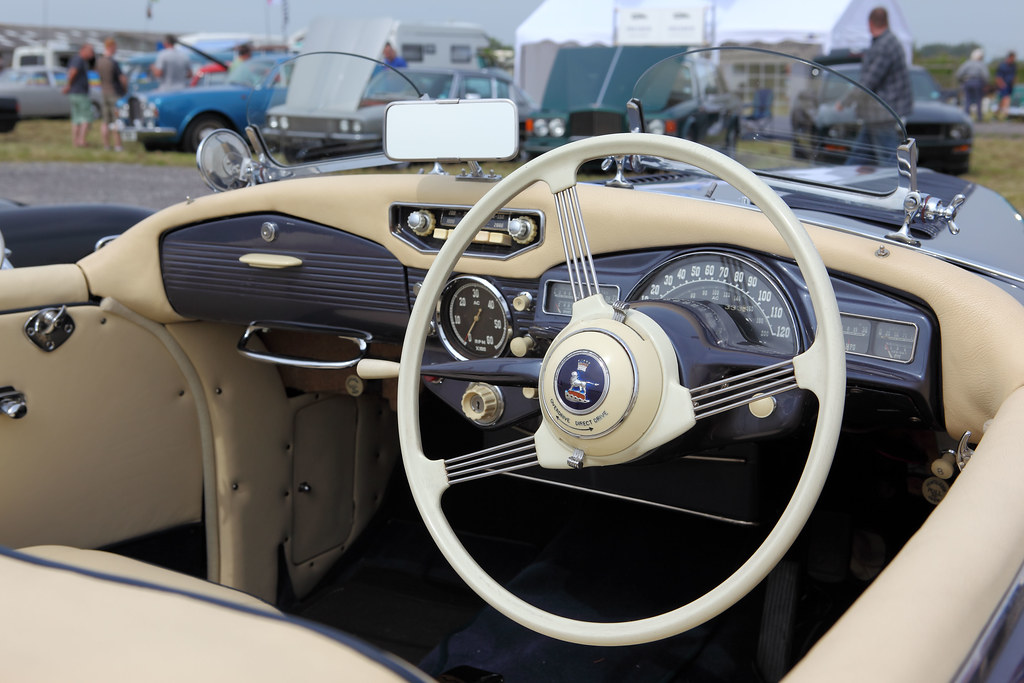 Sunbeam Alpine, wheel & dash, c1953 a photo on Flickriver