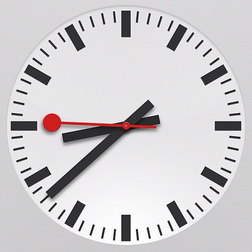 New iPad Clock app! (apparently stolen from Swiss Railway … Flickr
