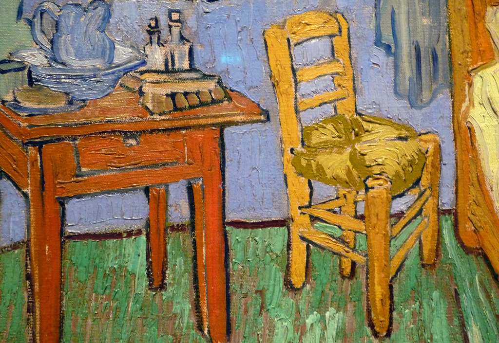 Van Gogh, The Bedroom, detail with chair Vincent van Gogh,… Flickr