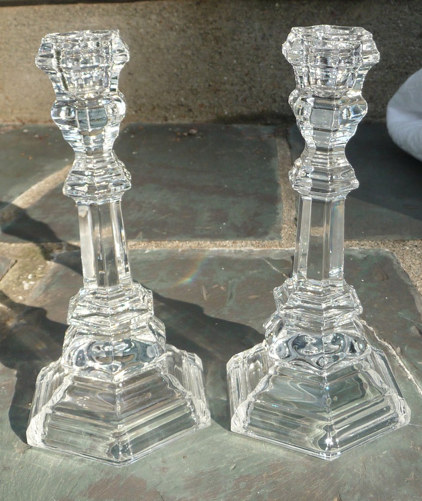 Tiffany Crystal Candle Holder Pair Discontinued Plymouth… Flickr
