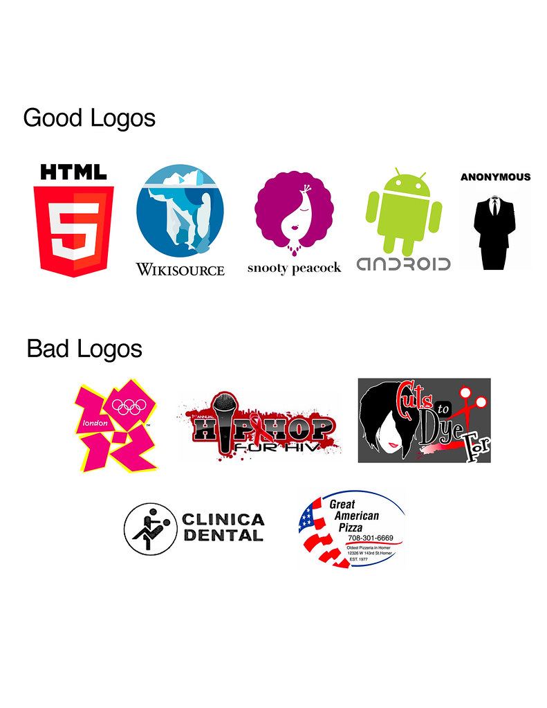 Good and Bad Logos Logos that work 1) HTML5 Bold and str… Flickr