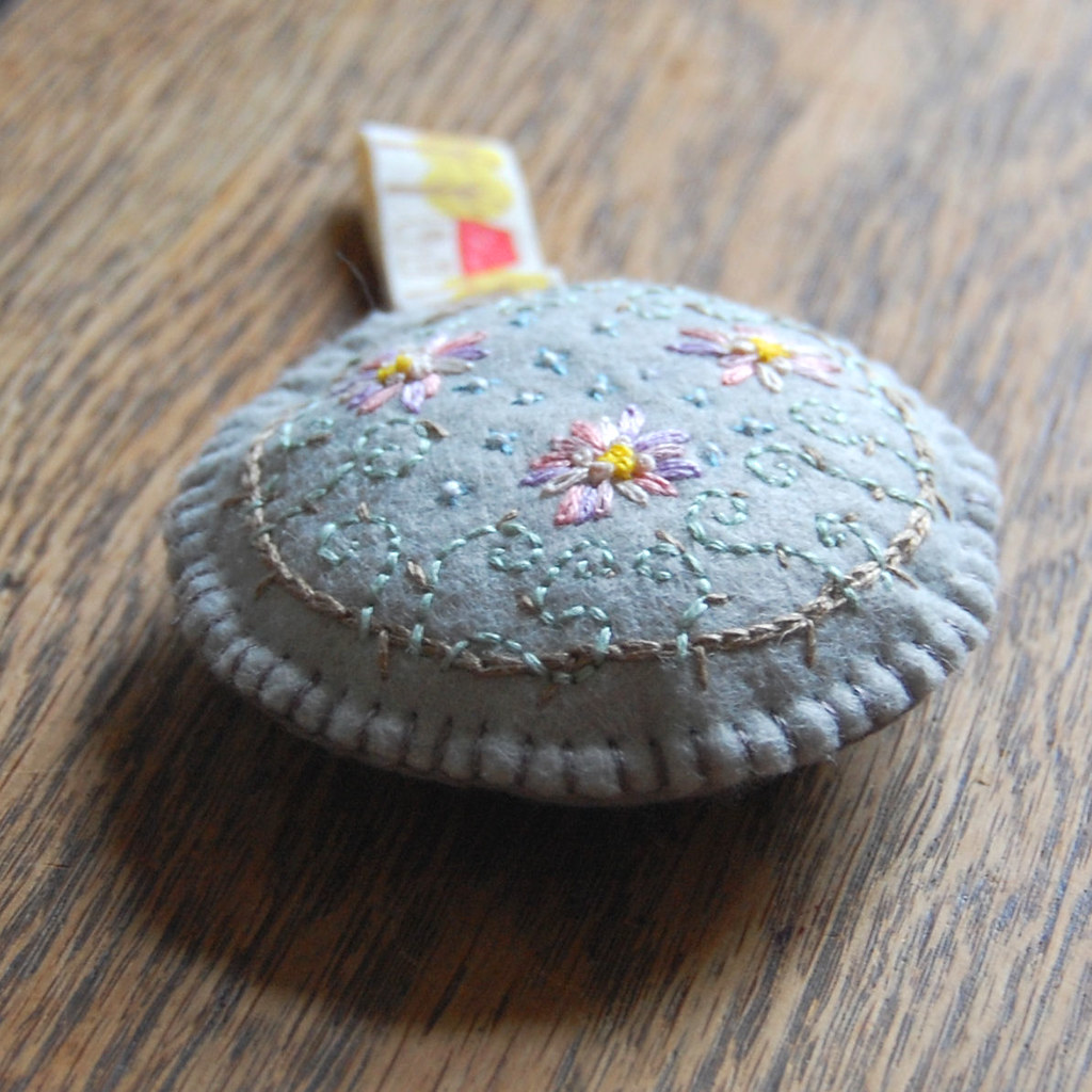 bag charm 2 I made another embroidered felt bag charm for… Flickr