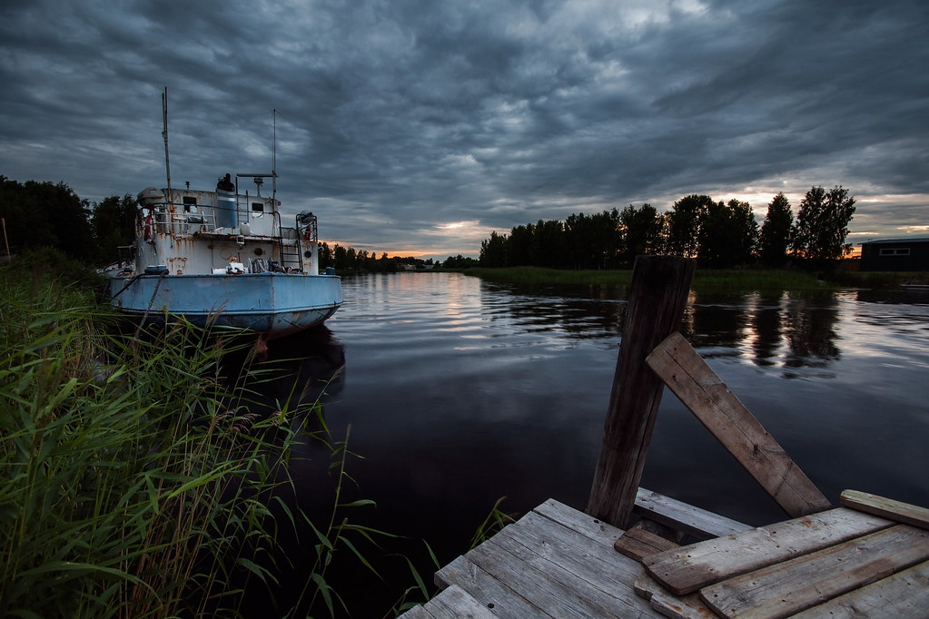 Where the river meets the lake Karlstad, Sweden. David Olsson Flickr