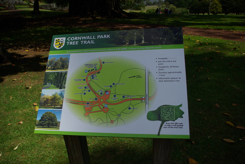 One Tree Hill Cornwall park tree trail sign Samuel Mann Flickr