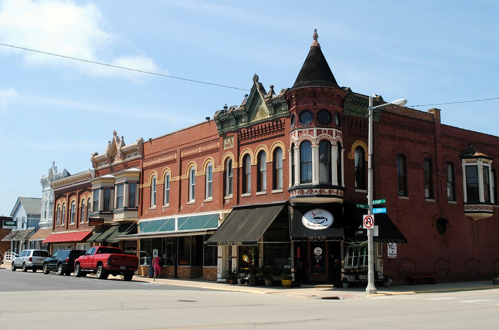 W.E. White Building, Stockton Illinois After a big fire in… Flickr