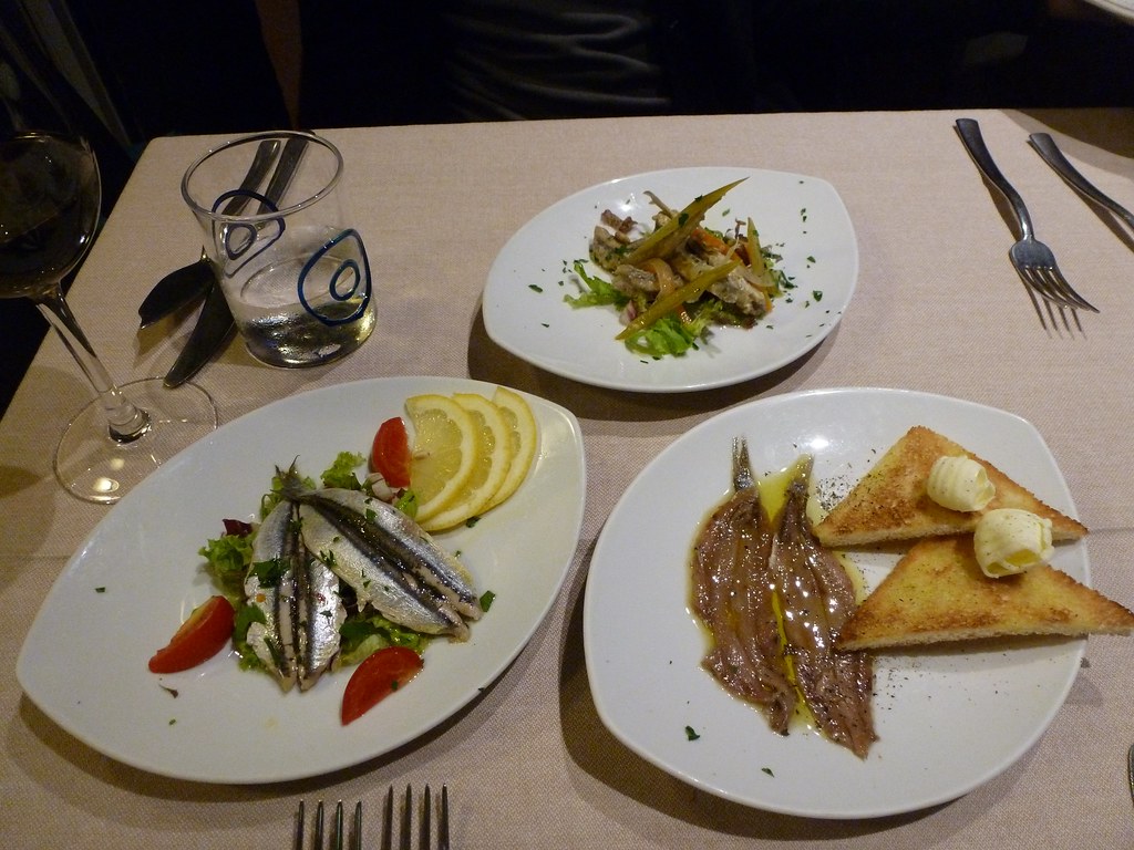 Anchovies three ways Marinated in vinegar (top), salted (r… Flickr