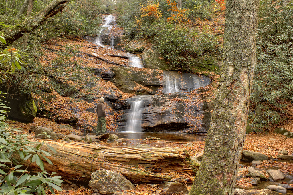 Setrock Creek Falls, Jesse Hill, Pisgah National Forest, Yancey County