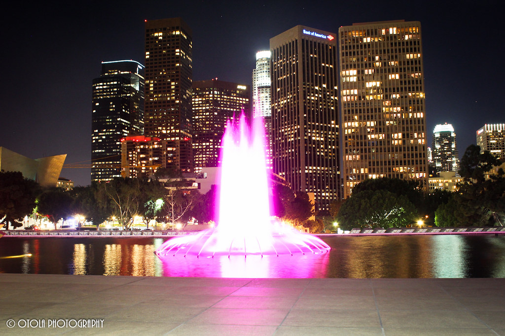 Downtown Los Angeles With the fountains of the John Ferrar… Flickr