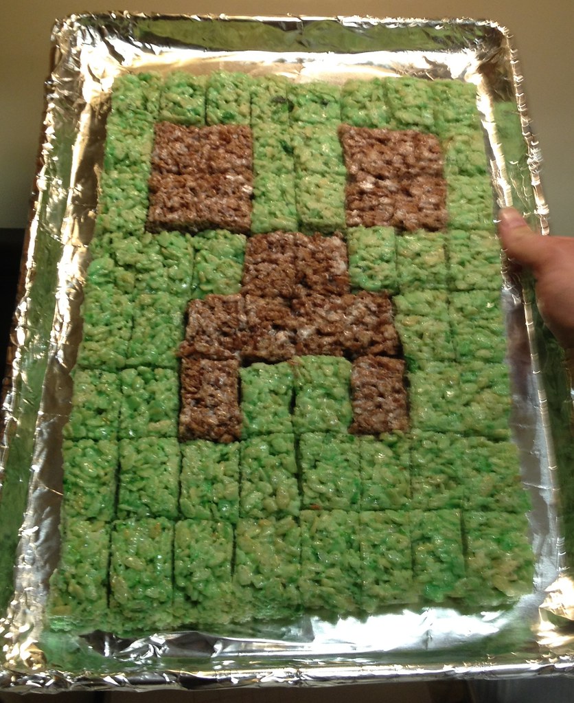 Minecraft Creeper Rice Krispie Treats Details Double batc… Flickr