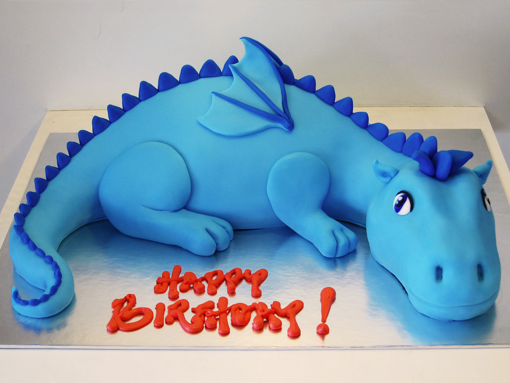 blue dragon 3d dragon birthday cake Artisan Cakes by e.t. Flickr