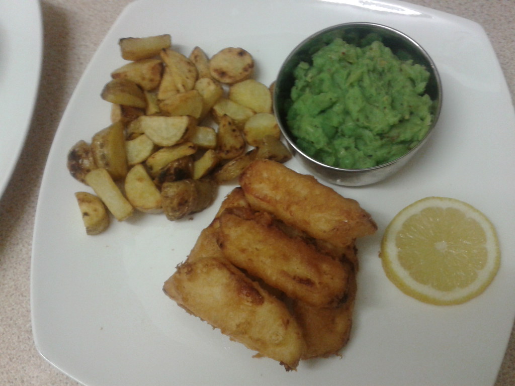 Beer battered halloumi. king_tubby Flickr