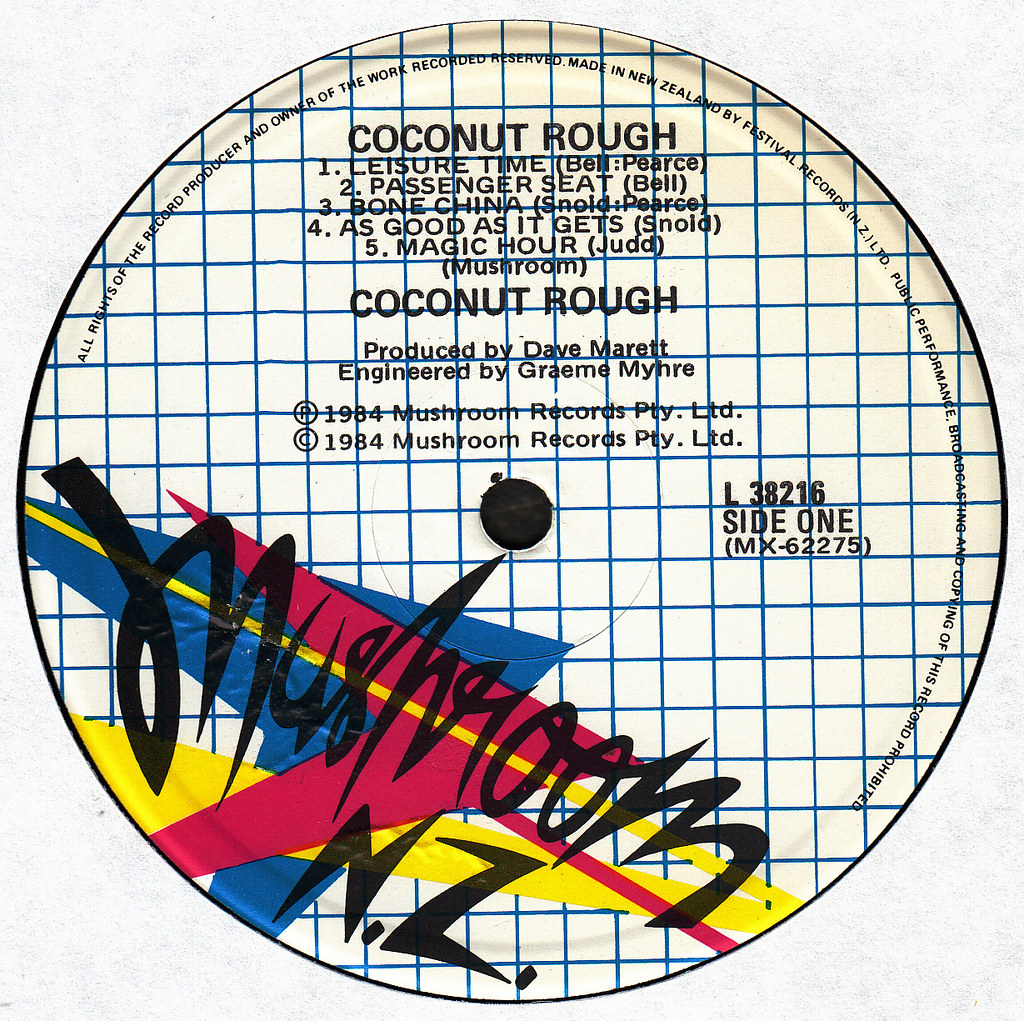 Mushroom NZ LP record label Coconut Rough, Mushroom NZ LP … Flickr