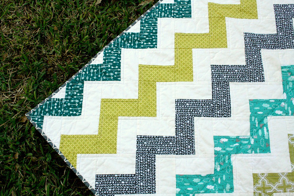 Zig Zag Baby Quilt blogged Emily Flickr