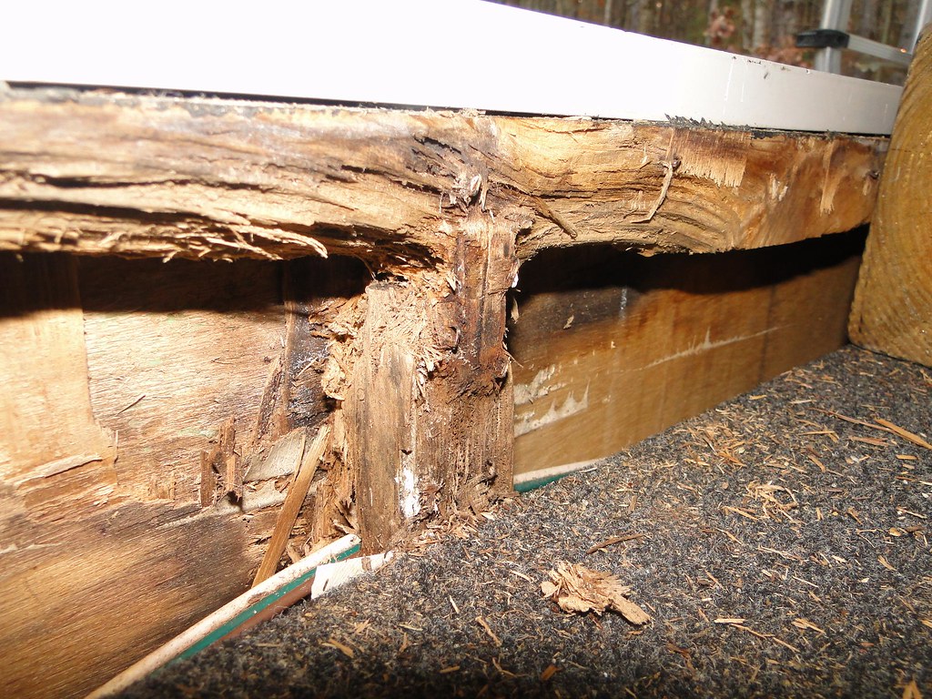 Rotten wood under door latch shooter_va Flickr