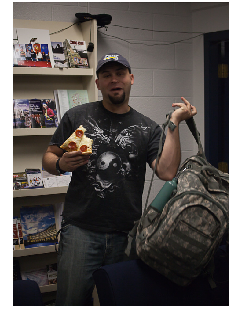Mike Logue vet ctr Veteran Mike Logue enjoying food at the… nau_vet