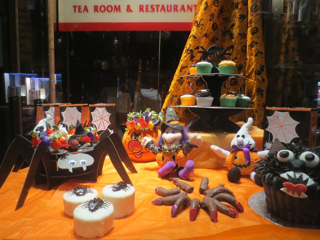 Halloween bakery window display in Glasgow, Scotland Flickr