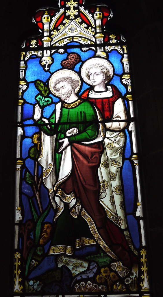 Colwich church stained glass Details and entire 'lights' a… Flickr