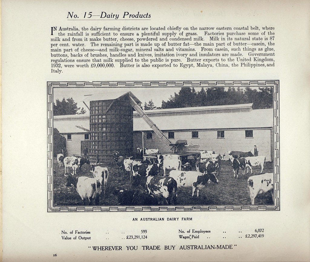 Dairy Products Taken from a 1930s pictorial booklet of Aus… Flickr