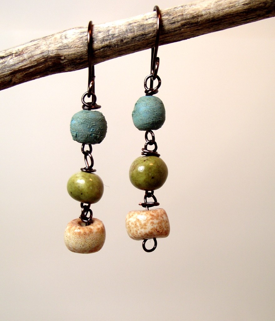 ceramic bead earrings MaryAnn Carroll Flickr