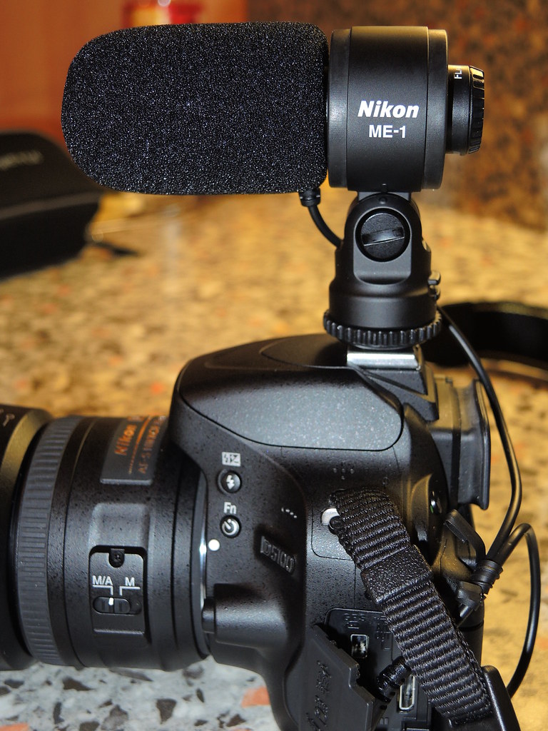 Nikon D5100 with ME1 microphone attached Improved audio