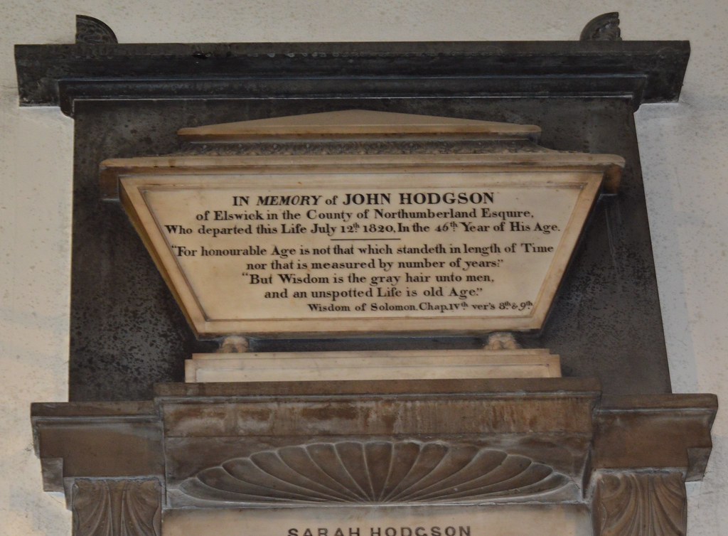 WM92 John Hodgson Memorial West wall adjacent to porch 58… Flickr