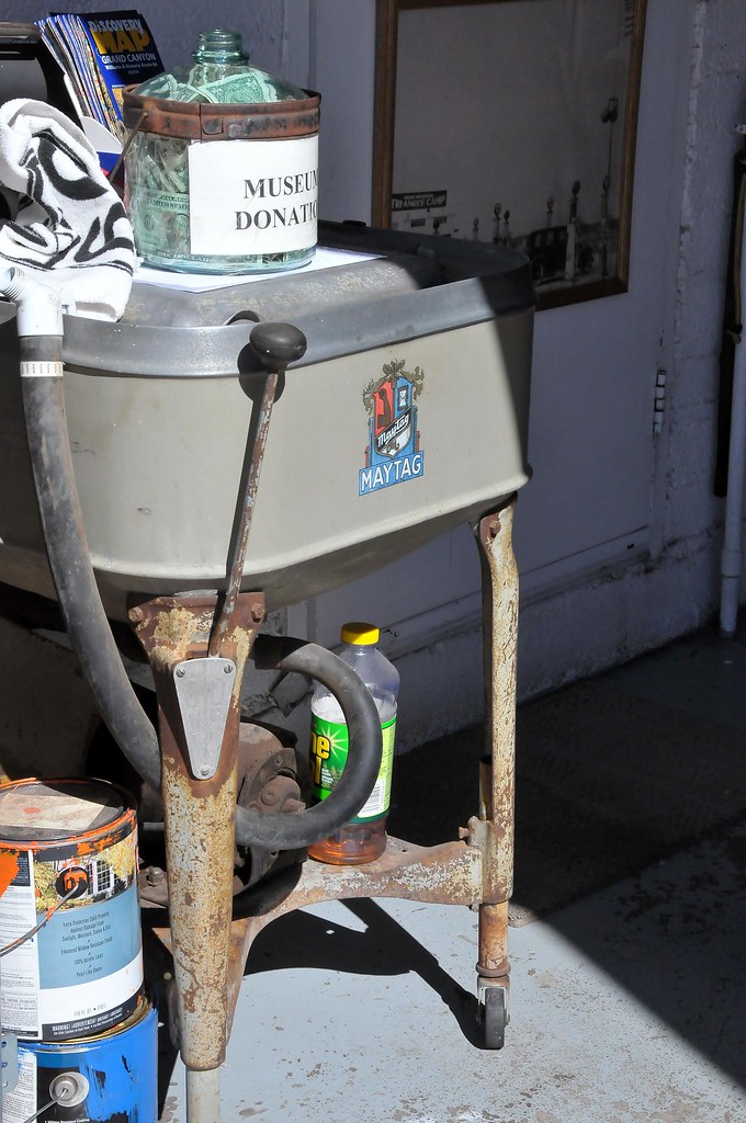 Old Maytag washer at Pete's Gas Station Charlotte Clarke Geier Flickr