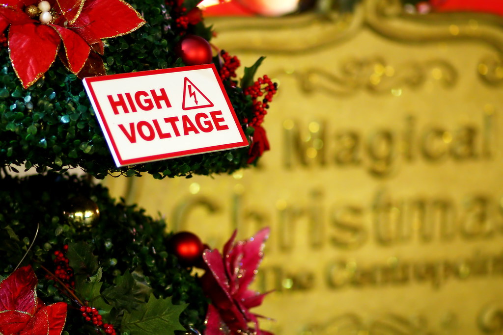 High voltage = Magical Christmas Christmas lights and deco… Flickr