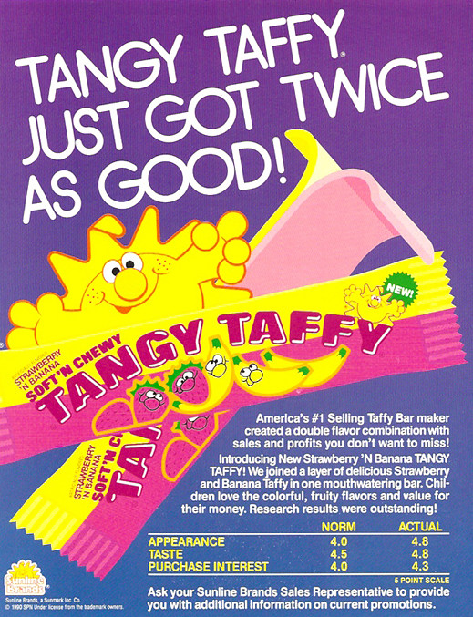 1990 Sunline Sunmark Tangy Taffy Candy Sell Sheet Wonka Flickr