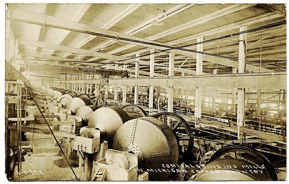 Conical grinding mills in Michigan Copper Country. Flickr