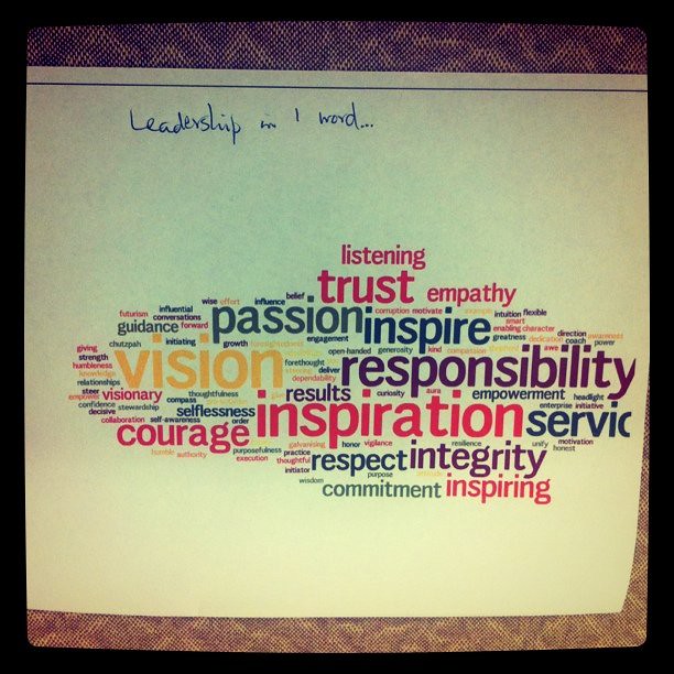 Leadership in 1 word... (cc yglvoices) Leadership in 1 wo… Flickr