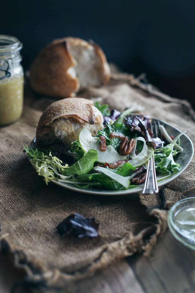 winter salad with bacon & caramel apple vinaigrette + food… Flickr