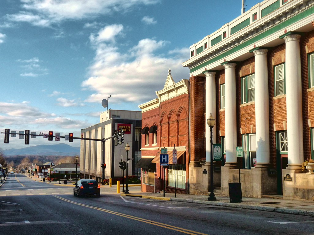 in town of Bedford, Virginia (contrastenhanced image) Flickr