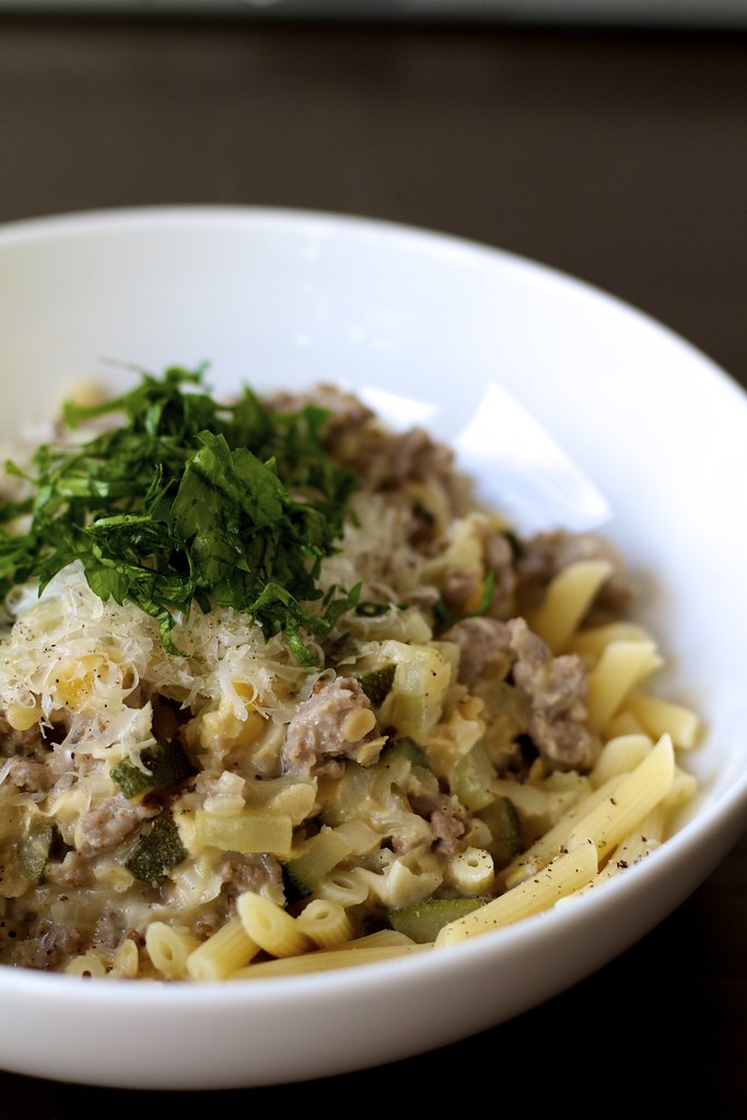 Creamy sausage & courgette pasta Opened up a couple of goo… Flickr