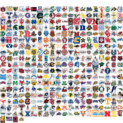 Ncaa Team Logos Map