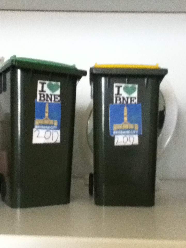 Green waste and recycling bin Brisbane standard Copyright Liam Flickr