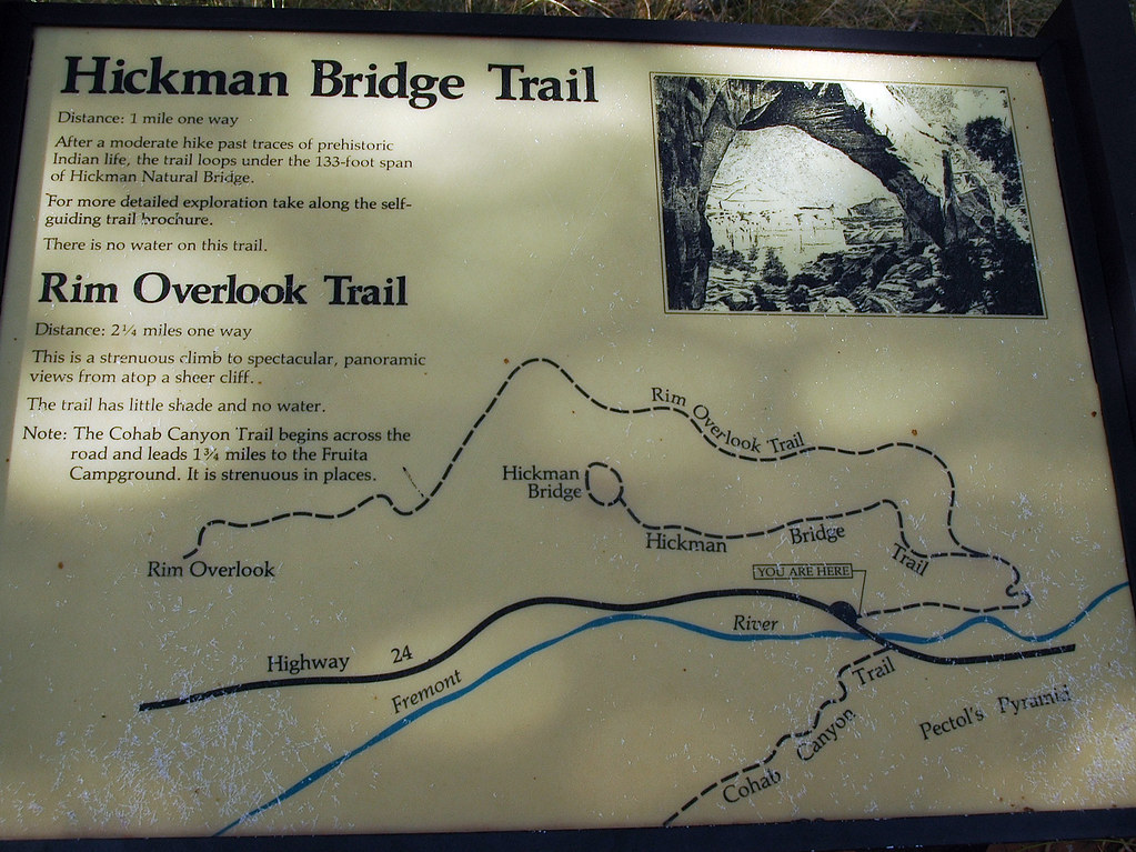 Hickman Bridge Trail map & information 1 James St. John Flickr