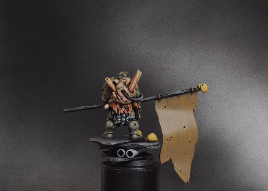 Nurgle standard bearer rear Conversion from the warhammer … Flickr