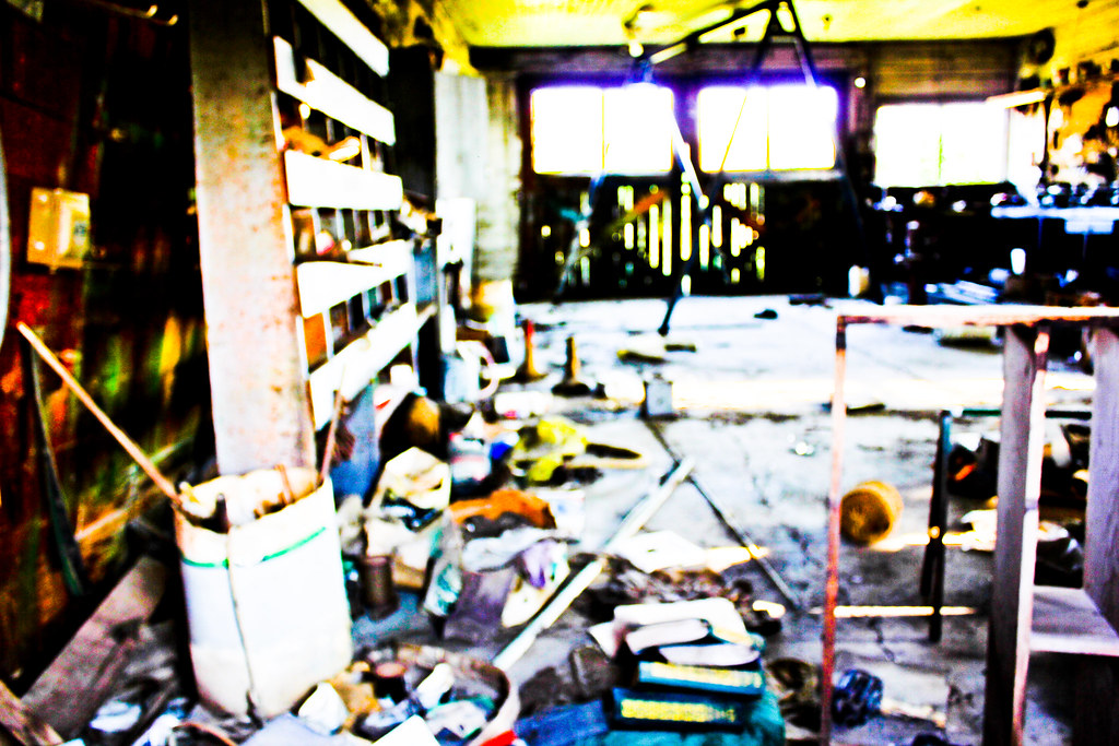 Inside Inside an abandoned garage in Mayville, Oregon Rebekah