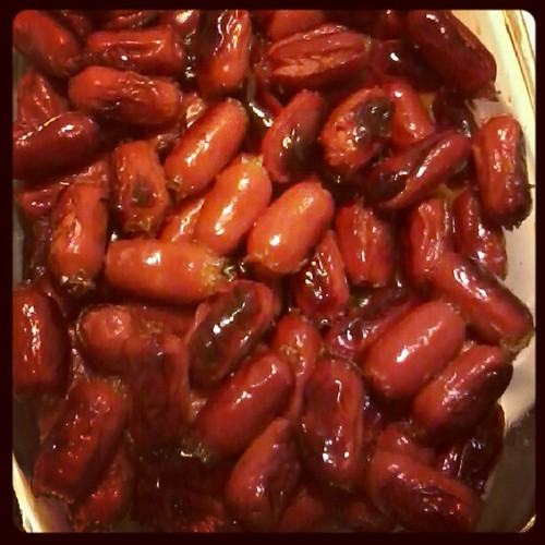 Party Cocktail Sausages with sesame oil, soy sauce and hon… Flickr