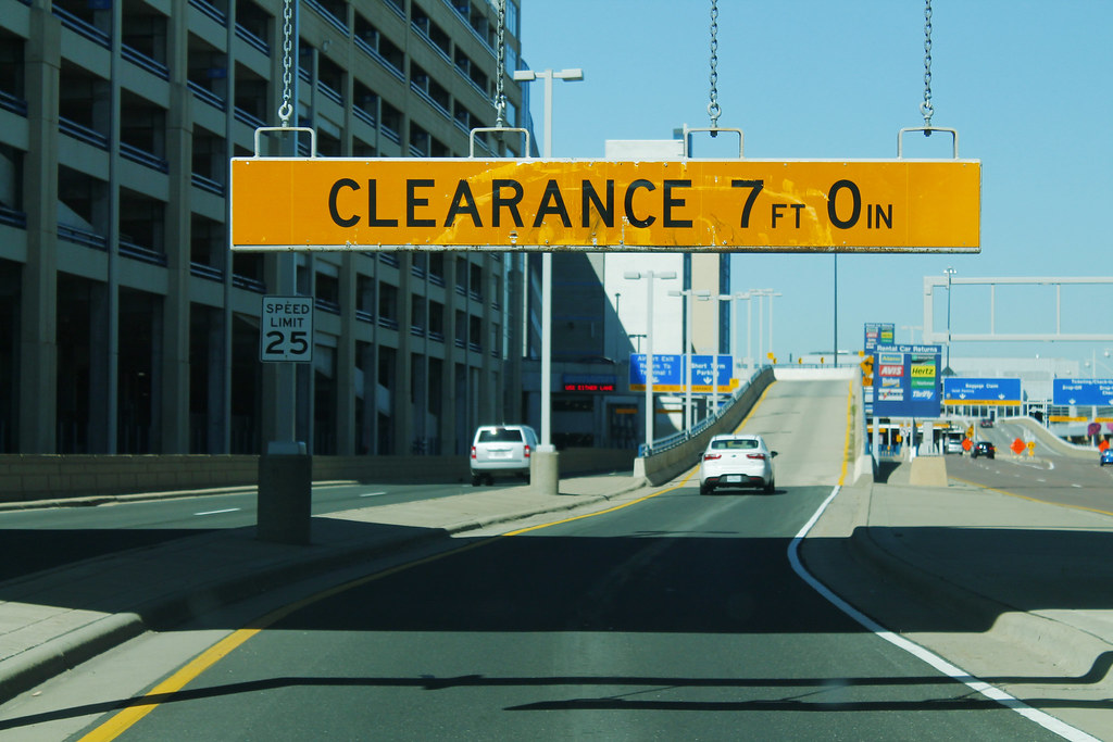 Seven Foot None Rental Car Return lane at MSP check your
