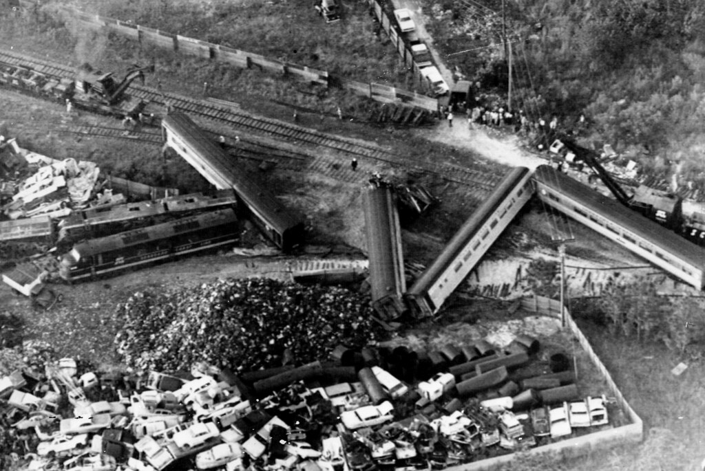 Aerial view of Pinellas Park train wreck site in 1971 Flickr
