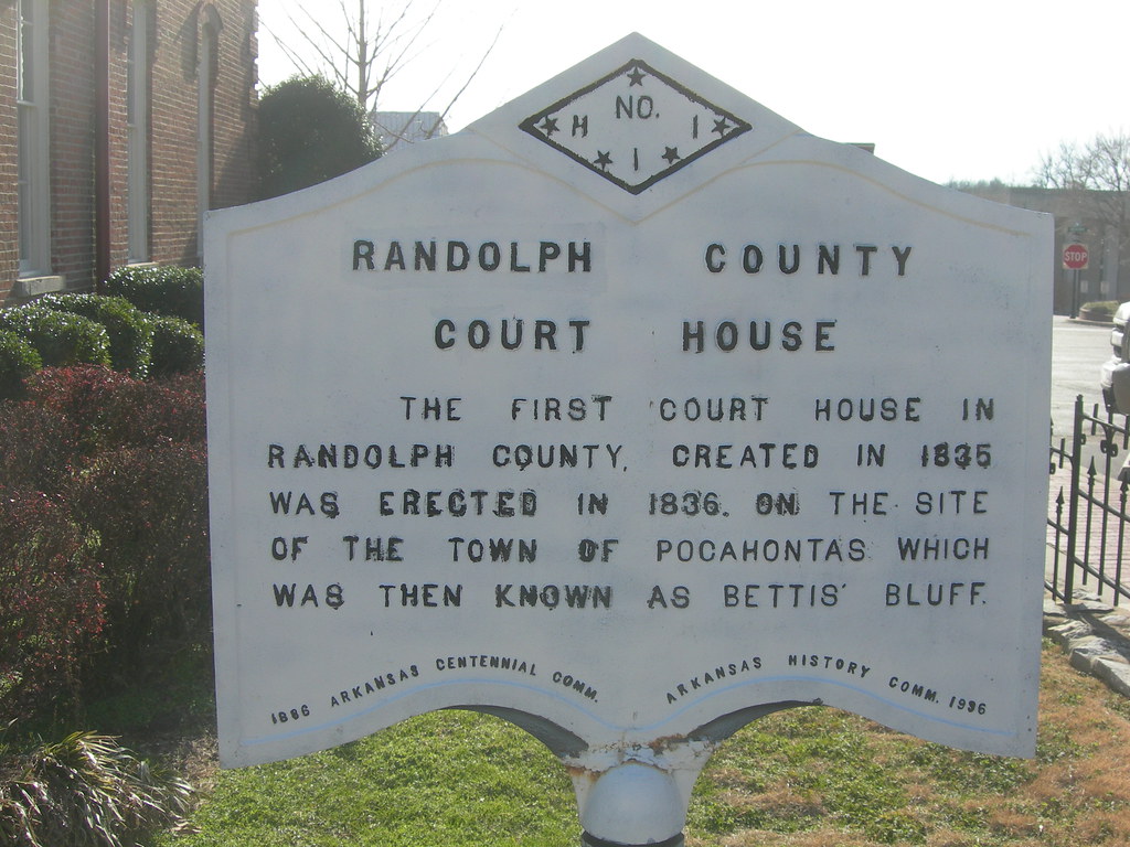 Randolph County Courthouse Historic Marker Pocahontas, Ark… Jimmy