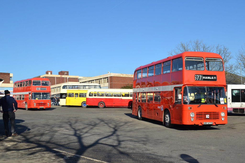 Preserved PMT 604 OEH604M & 677 URF677S Seen in Hanley Bus… Flickr