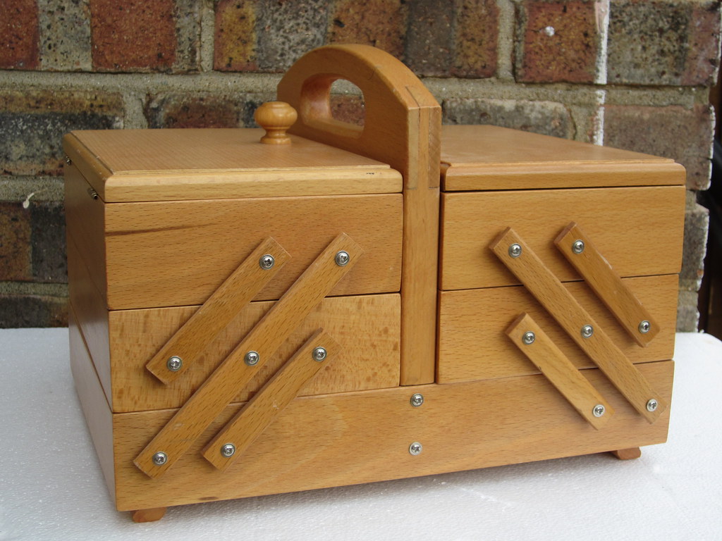 Mid Century Contemporary Wooden Sewing Box / Work Box Flickr