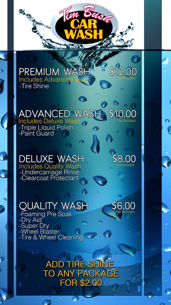 Tim Bush Car Wash MENU FRONT LILIYA SAVCHUK Flickr
