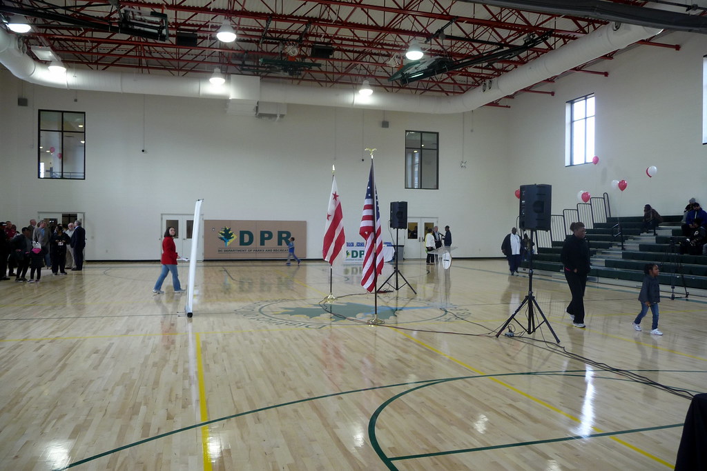 P1060792 Raymond Recreation Center's new basketball court Mike