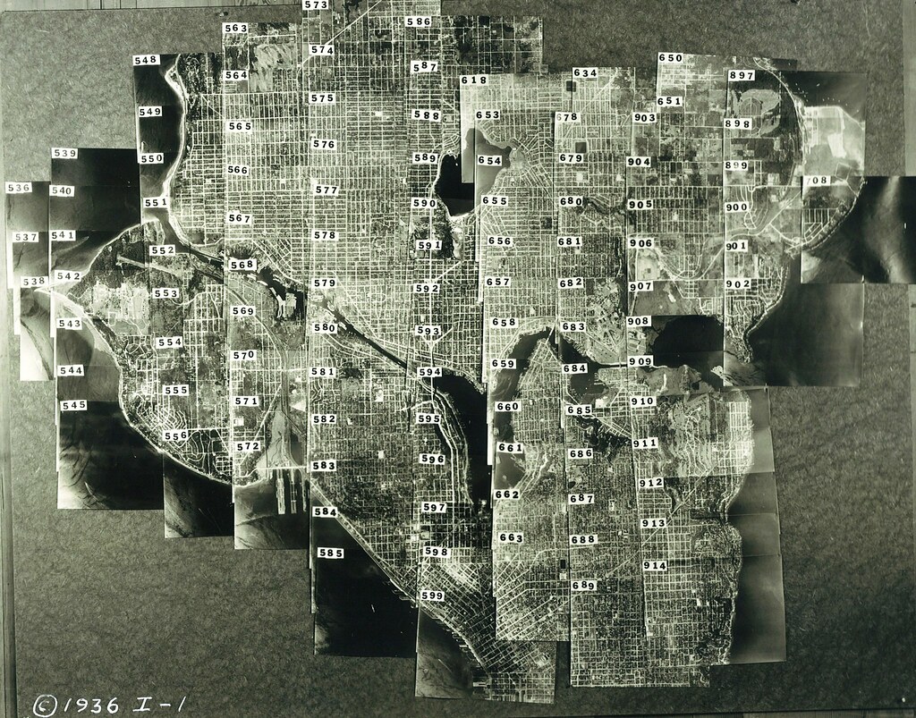 Composite aerial, Seattle, 1936 I1, Series 1704, Assessor… Flickr