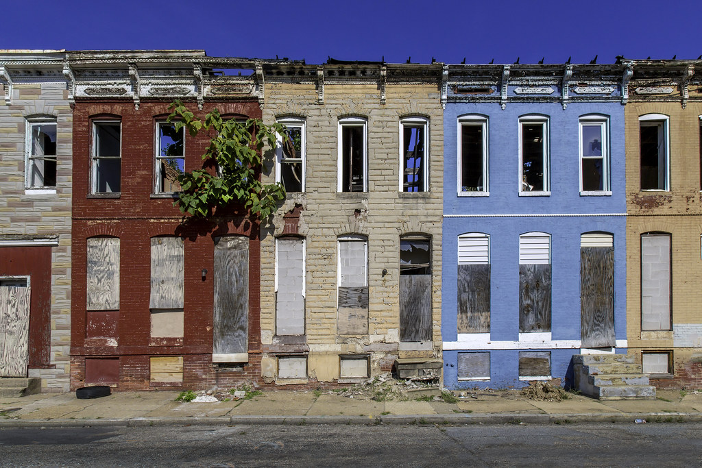 Abandoned Rowhouses Baltimore A tree grows in a vacant r… Flickr