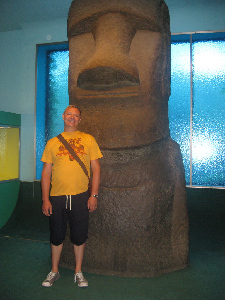 Nathan and Dum Dum Easter Island Head, American Museum Of … Flickr